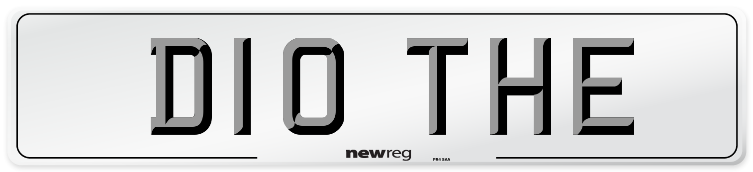 D10 THE Number Plate from New Reg